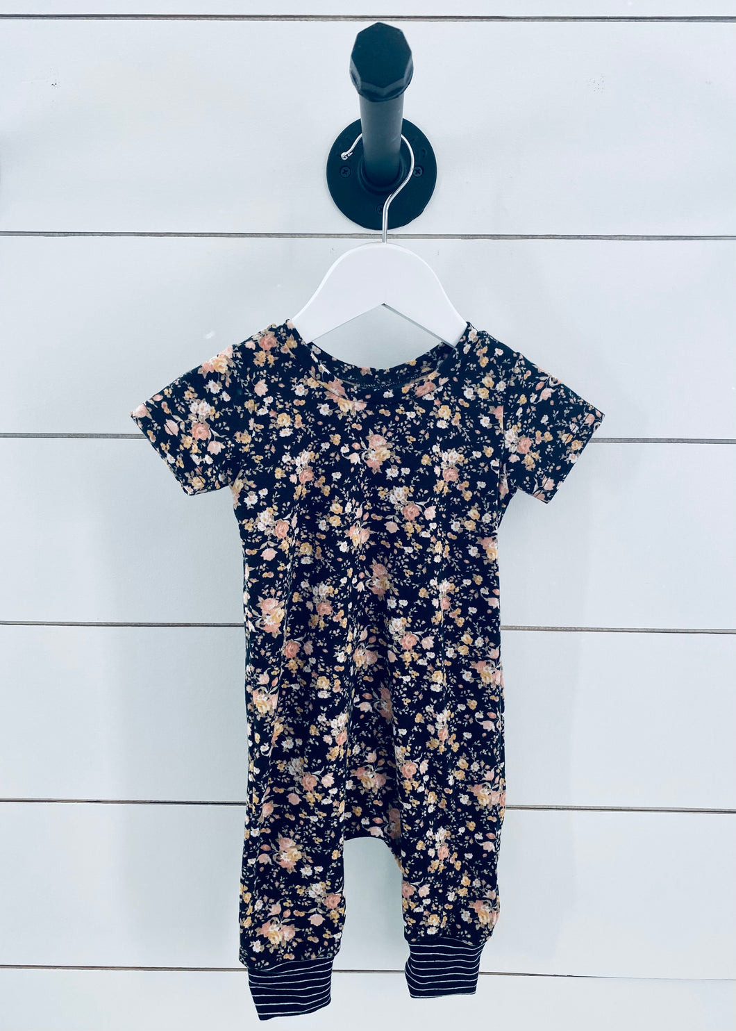 Black Floral Romper