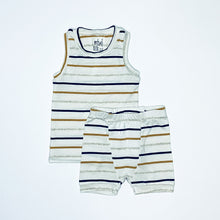 Load image into Gallery viewer, Mustard Stripe Tank/Short Set
