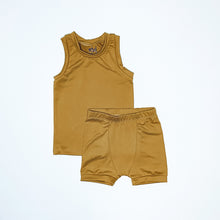 Load image into Gallery viewer, Mustard Solid Tank/Short Set
