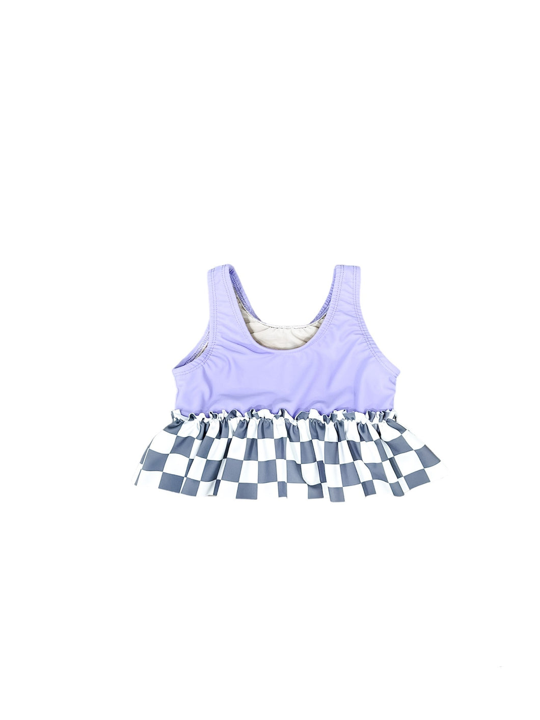 Lilac + Grey Check Swim