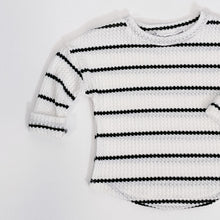 Load image into Gallery viewer, White and Black striped Sweater
