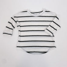 Load image into Gallery viewer, White and Black striped Sweater
