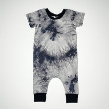 Load image into Gallery viewer, Black and Grey Tie Dye Romper
